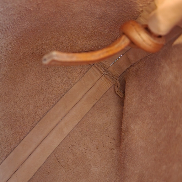 Leather Tote Bag Made In Ethiopia in Shimmering Metallic W Adjustable Crossbody - Picture 9 of 10